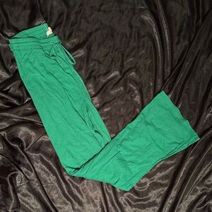 Green Ribbed Lounge Pants